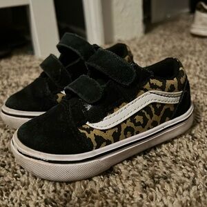 Toddler Girls Vans Cheetah Print Sz 6